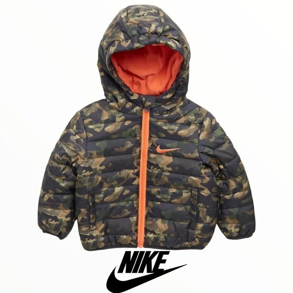 NIKE | Army Camo | FULL-ZIP PUFFER JACKET - Picture 1 of 8